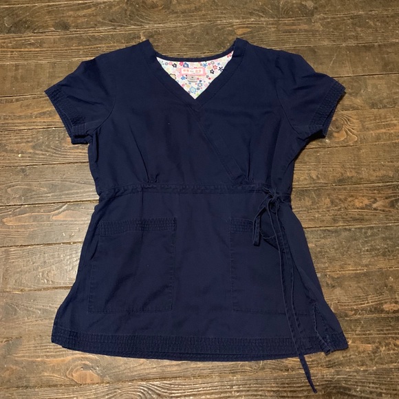 koi Tops - Navy Koi Scrub Top